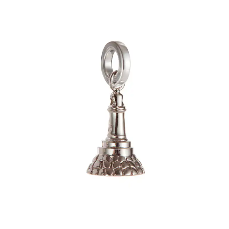 Mother-of-pearl Corbiére lighthouse sterling silver charm