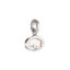 Mother-of-pearl Jersey map sterling silver charm