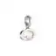 Mother-of-pearl Jersey map sterling silver charm