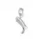 3mm white near round freshwater pearl wellie boot sterling silver charm