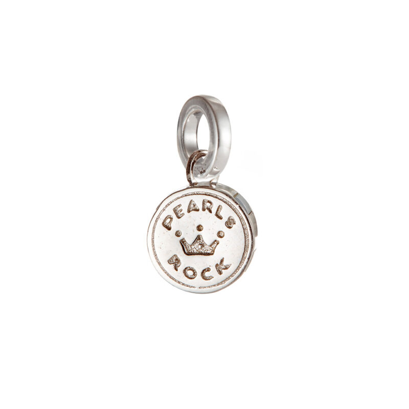 Mother-of-pearl stick-of-rock sterling silver charm