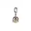 7mm white near round freshwater pearl hankie sterling silver charm