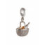 3mm white near round freshwater pearl picnic basket sterling silver charm