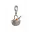 3mm white near round freshwater pearl picnic basket sterling silver charm