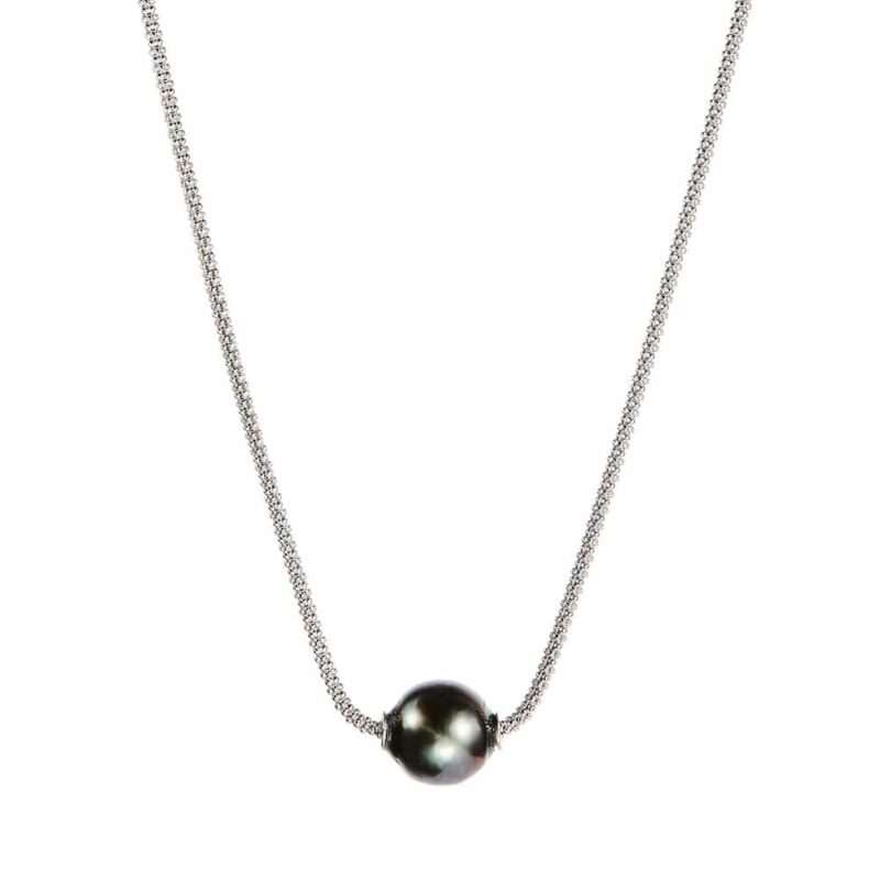 Tahitian Pearl Silver Necklace