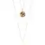 Long Paua Round Pendant with Double Chain