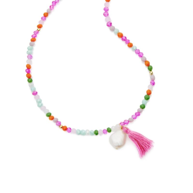 12mm white baroque freshwater pearl crystal yellow gold plate sterling silver necklace or bracelet on elastic