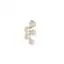 3-4mm Freshwater button and Keshi pearls set on yellow gold-plated Sterling Silver silver stud