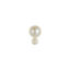 3-6mm Freshwater button pearls set on yellow gold-plated Sterling Silver stud earring
