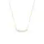 3-5mm Freshwater button pearl necklace set on yellow gold-plated Sterling Silver chain