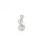 3-5mm Freshwater button and Keshi pearls set on yellow gold-plated Sterling Silver stud earring