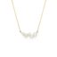 3-5mm Freshwater button pearl necklace set on yellow gold-plated Sterling Silver chain