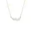3-5mm Freshwater button pearl necklace set on yellow gold-plated Sterling Silver chain