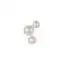 3-5mm Freshwater button and Keshi pearls set on yellow gold-plated Sterling Silver stud earring