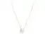 7mm white baroque freshwater pearl 4mm white button freshwater pearl white topaz 9ct yellow gold necklace