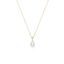 8mm white Keshi freshwater pearl 9ct yellow gold pendant