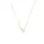 8mm white Keshi freshwater pearl white topaz 9ct yellow gold necklace