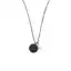 9mm white baroque freshwater pearl compass design black rhodium stainless steel pendant