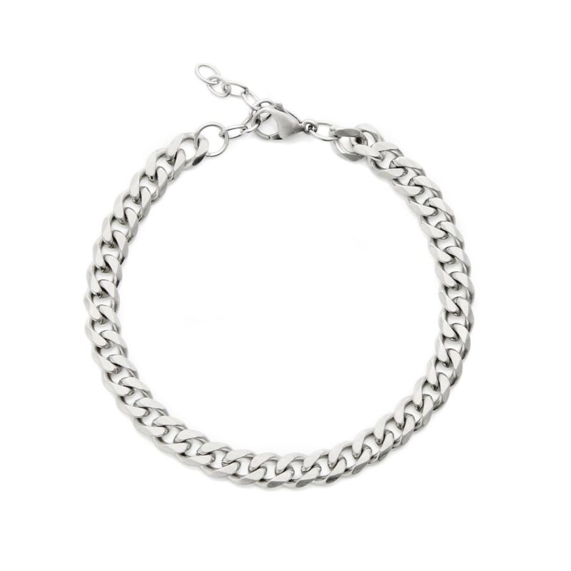 stainless steel curb chain bracelet