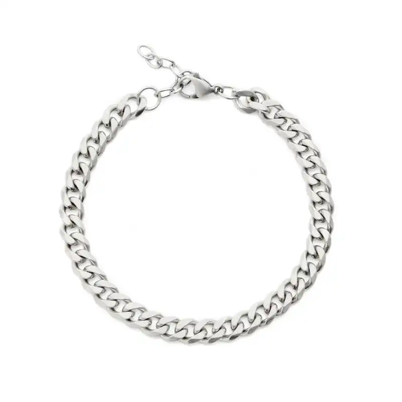 stainless steel curb chain bracelet