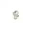 4-5mm Freshwater button and Keshi pearl stud earring set with white topaz on yellow gold-plated Sterling Silver