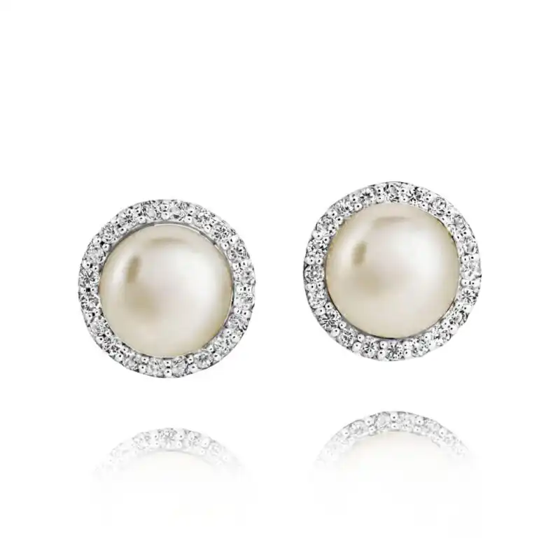 Amberley Cluster Pearl Earrings