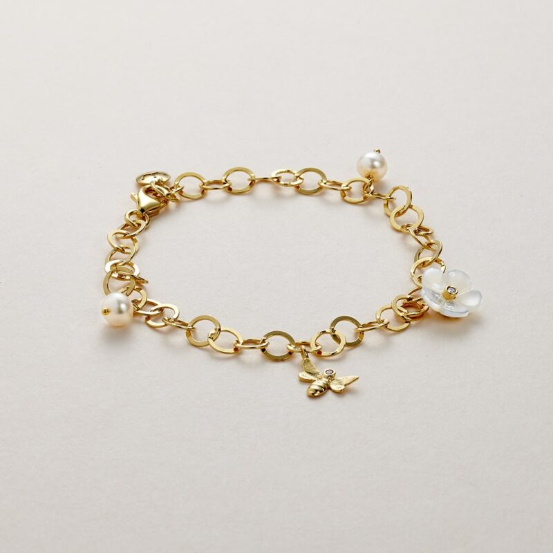 Blossom Mother of Pearl Charm Bracelet