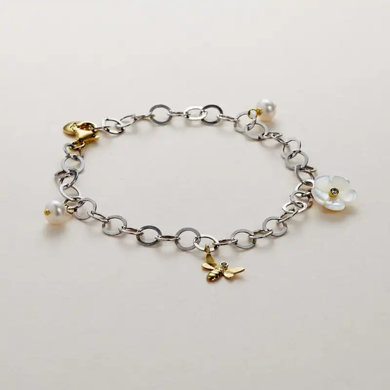 Blossom Mother of Pearl Charm Bracelet