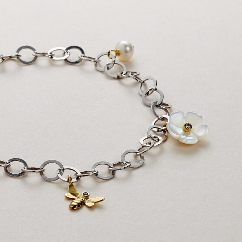 Blossom Mother of Pearl Charm Bracelet