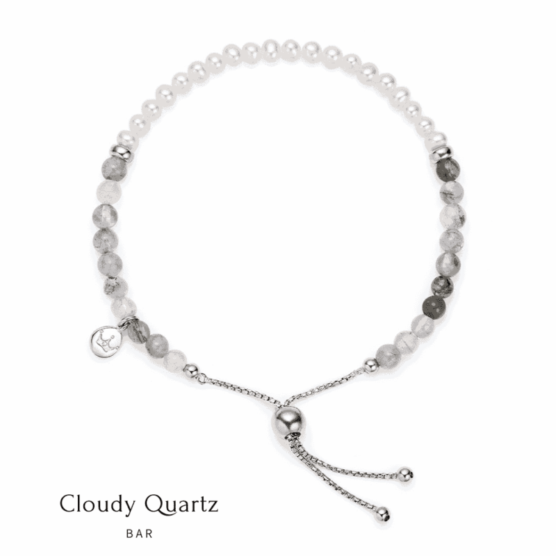 Sky Pearl Bracelet cloudy quartz