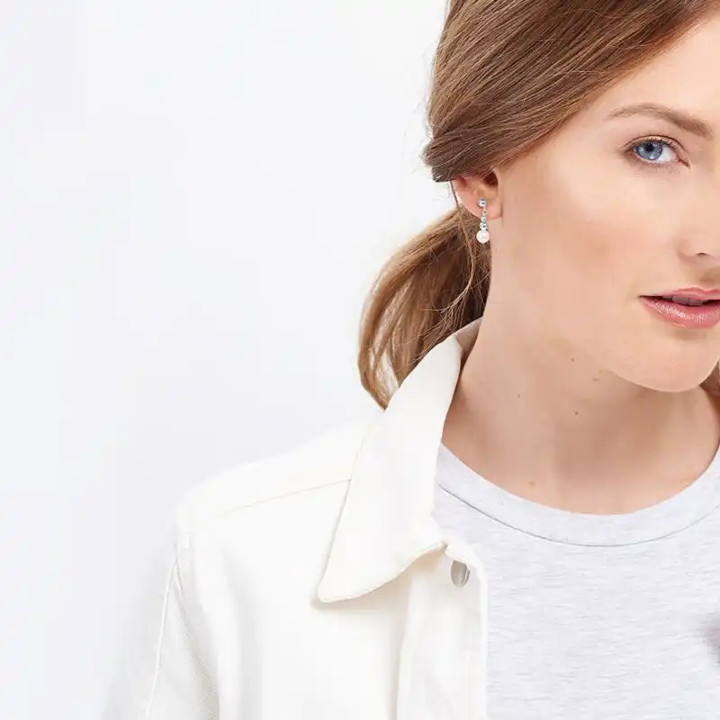 Coast Pearl Earrings silver