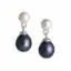 Dew Drop White and Peacock Earrings