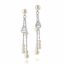 3-5mm near round white freshwater pearl heart sterling silver drop earrings