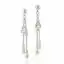 3-5mm near round white freshwater pearl heart sterling silver drop earrings