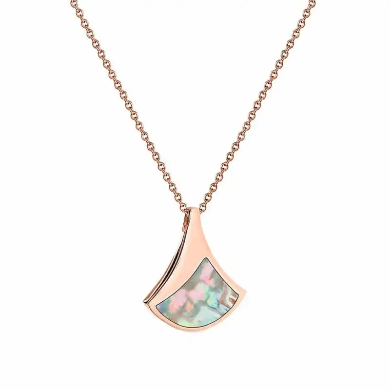 Large Ormer pendant Rose Gold