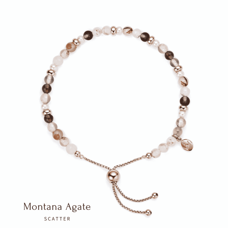 Sky Pearl Bracelet montana agate scatter