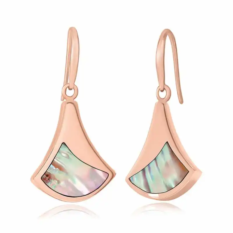 Jersey Ormer Drop Earrings Rose Gold