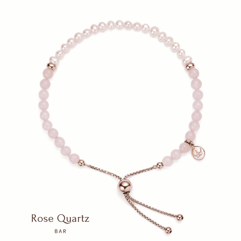 Sky Pearl Bracelet rose quartz