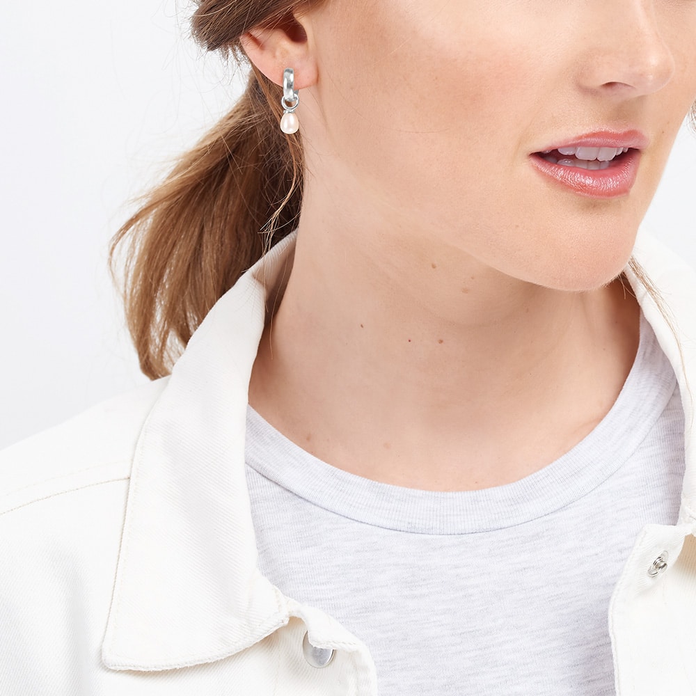 Viva Pearl Earrings silver