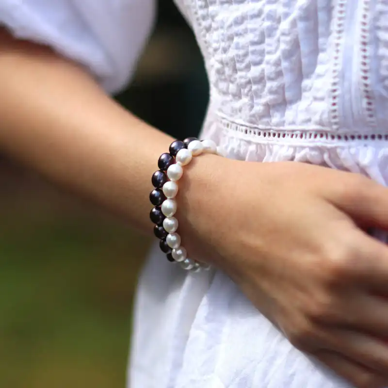 Zara White Freshwater Pearl Bracelet