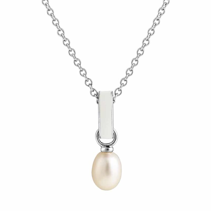 Viva Enamel Pearl Pendant white