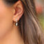 Tahitian pearl drop earrings with cubic zirconia