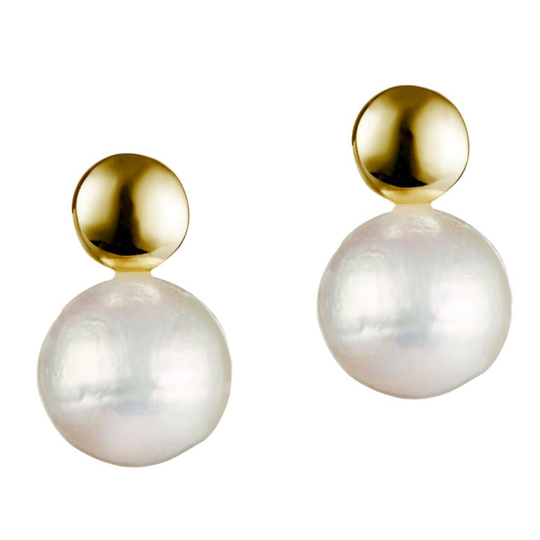 Edison Yellow Gold Stud Earrings