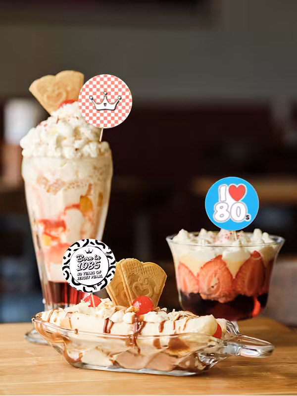 Jersey Pearl celebrates it's 40th birthday with three cafe specials including a retro Trifle!