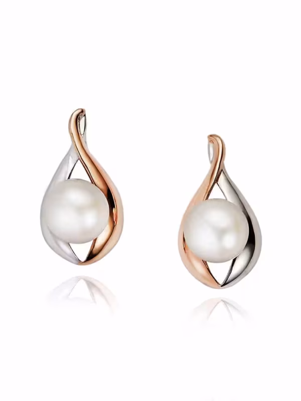 Camrose Wrap Pearl Stud Earrings