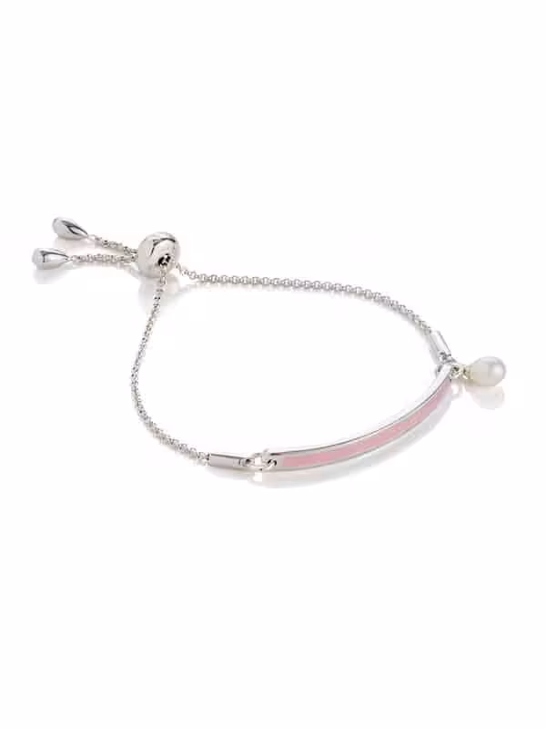 My first pearl pink adjustable pearl bracelet
