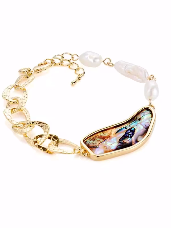 Paua Pearl Chain Bracelet