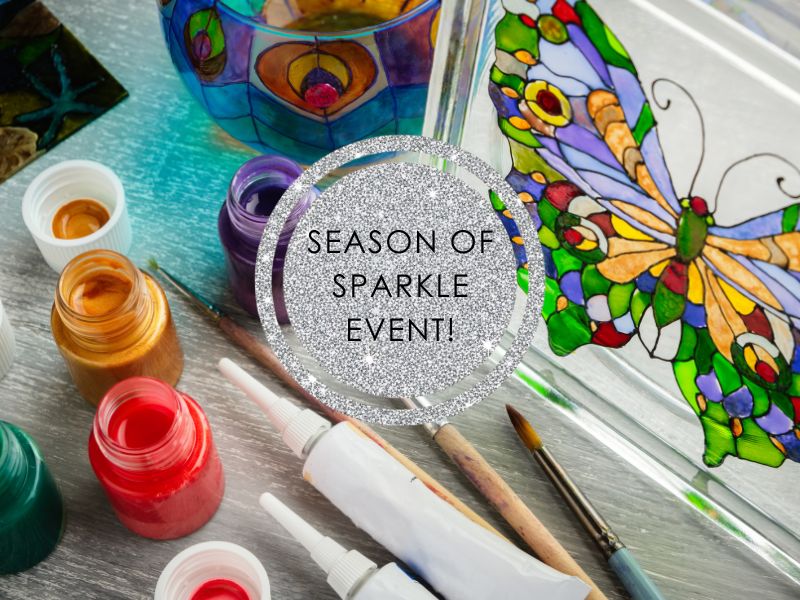 paints and glass craft items