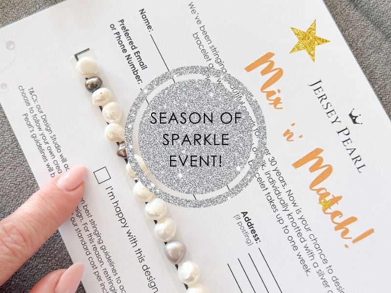 Mix and match design sheet with pearls on