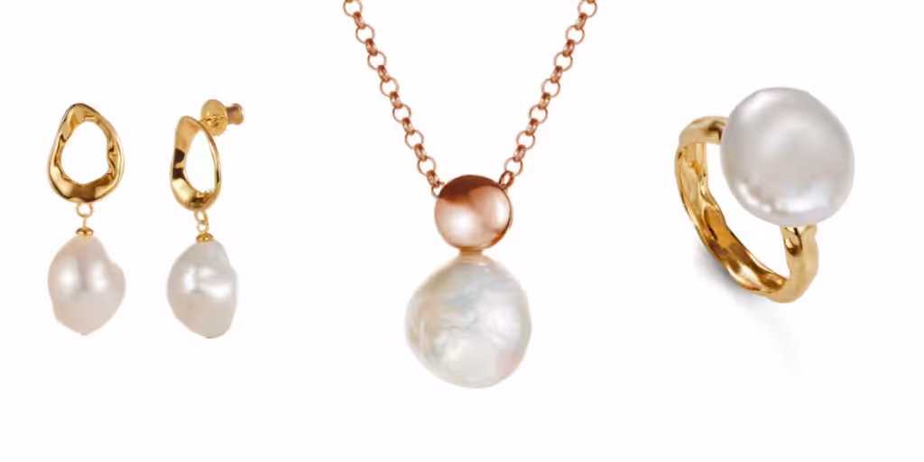 pearl jewellery trends autumn winter: organic pearl shapes